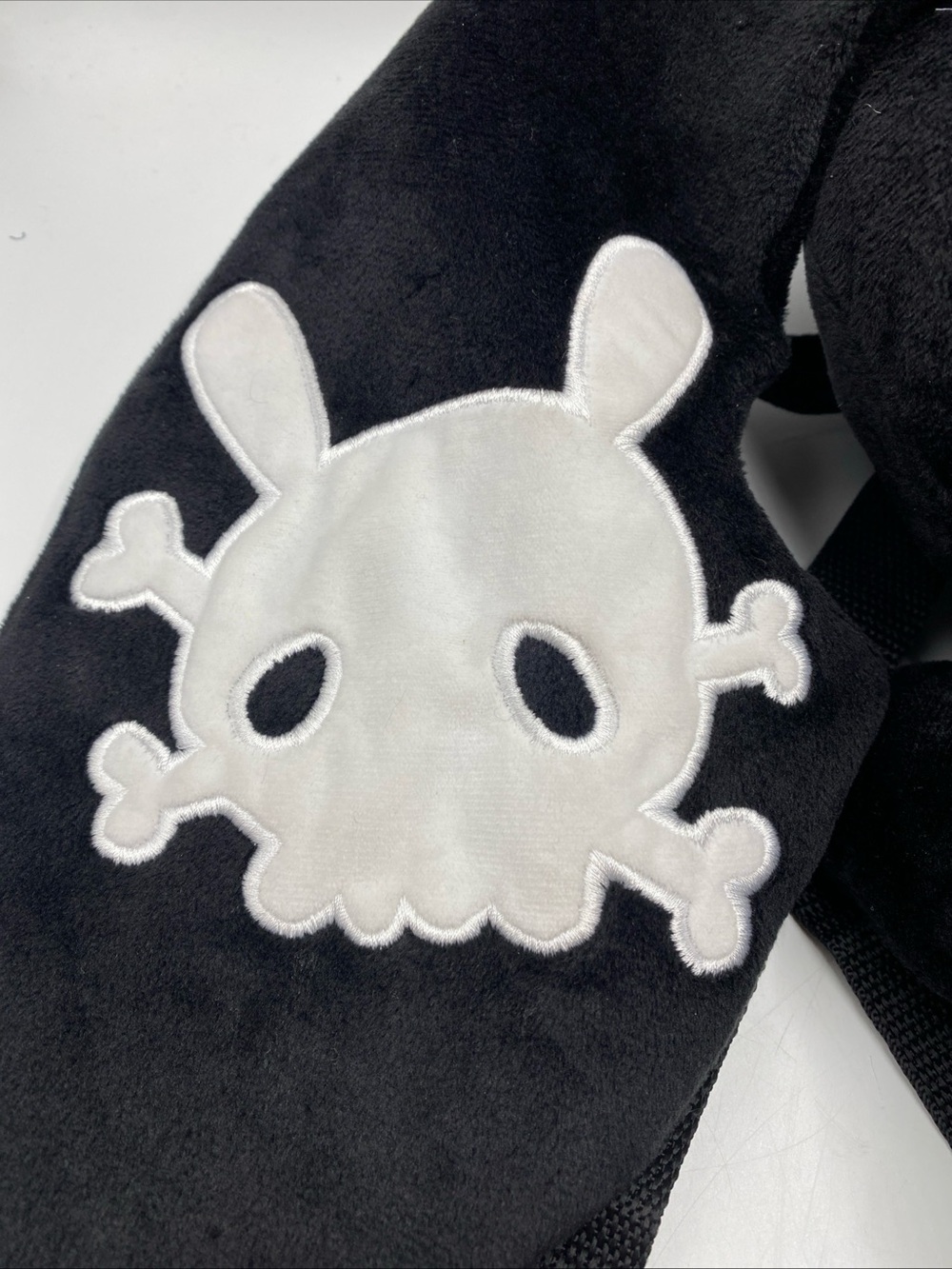 SOLD Bunny Stuffed Backpack Black White Glow in the Dark Kawaii Skull 20” - Picture 4 of 6